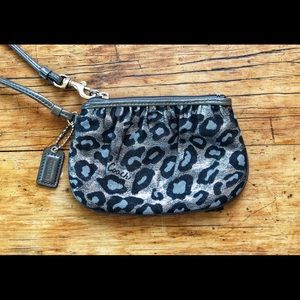 Coach Ocelot Leopard Wristlet